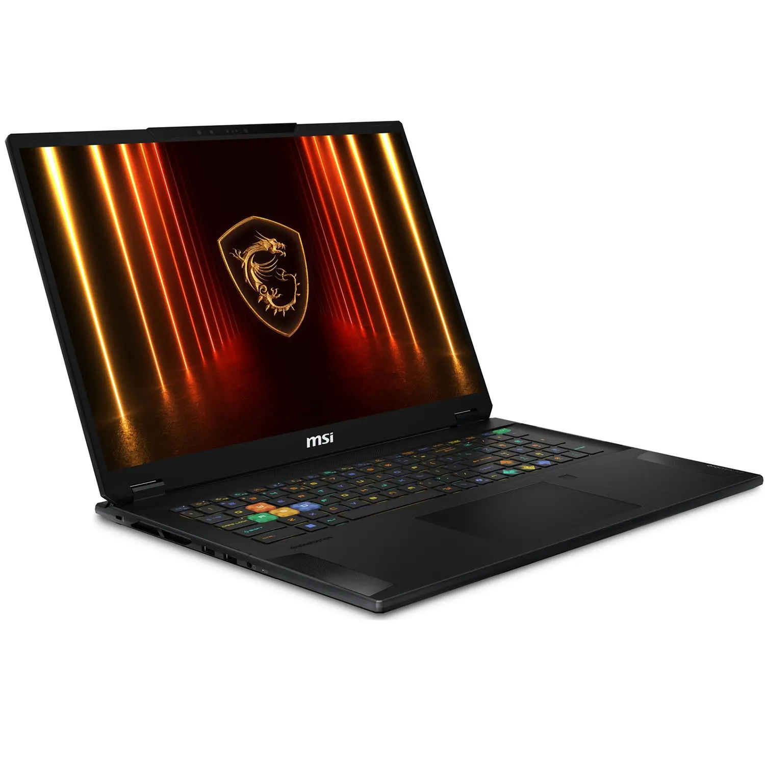 Alt View 4. MSI - MSI Stealth Laptop 18 4K (Intel Ultra 9- 275HX, 64GB DDR5, 4TB PCIe SSD, NVIDIA GeForce RTX 5090, Win 11 Pro) - Midnight Black.