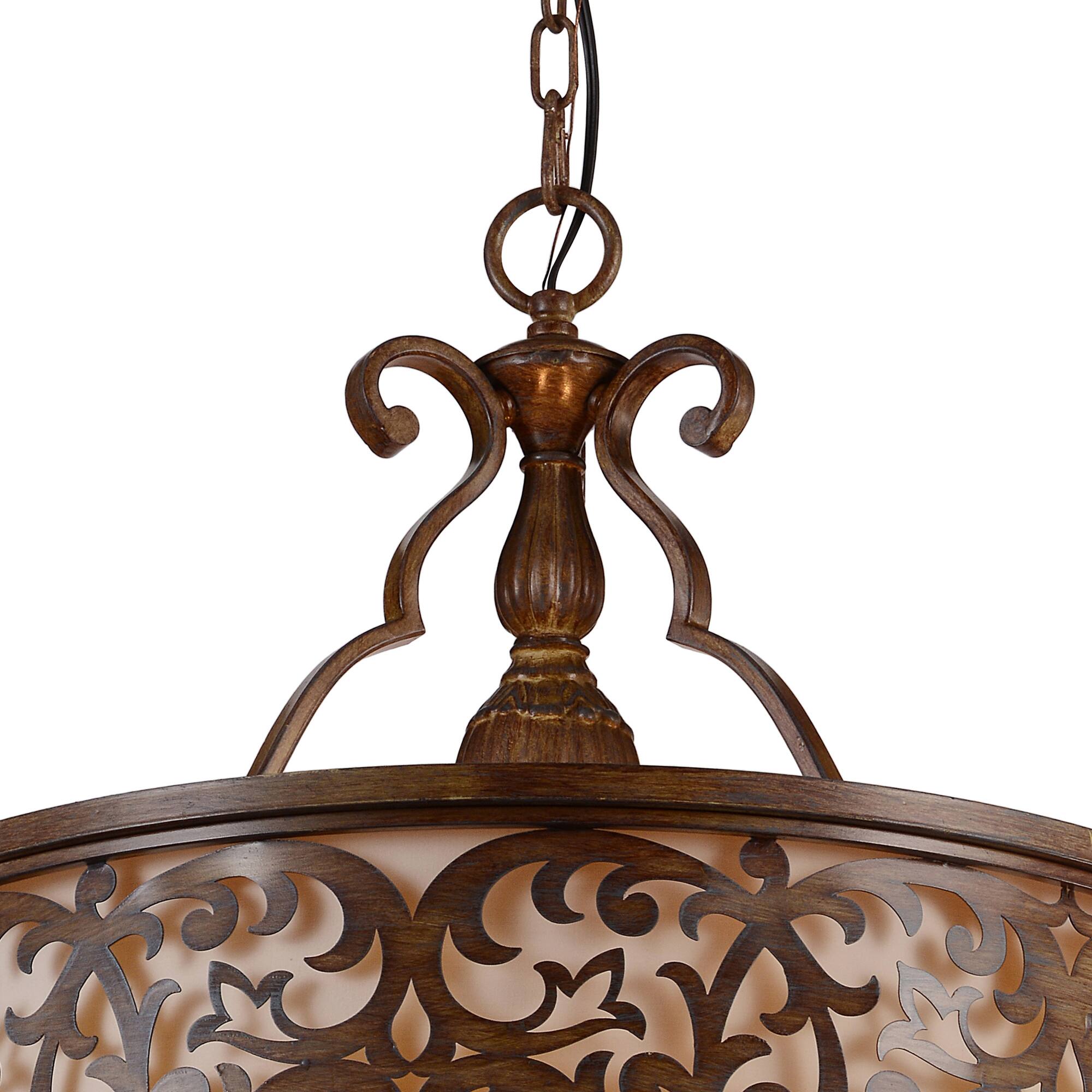 Alt View 1. CWI Lighting - Nicole 5 Light Drum Shade Chandelier With Brushed Chocolate Finish - Brushed Chocolate.