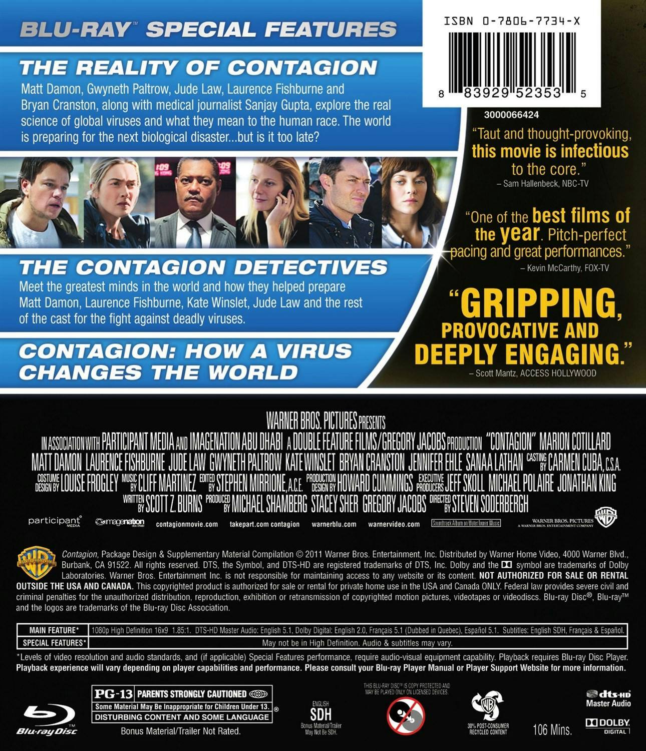 Angle. Contagion (Blu-ray New Box Art) [Blu-ray].
