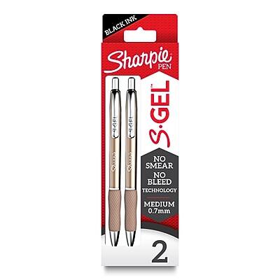 Sharpie - S-Gel Retractable Gel Pen, Medium Point, 0.7mm, 2/Pack - Black Ink