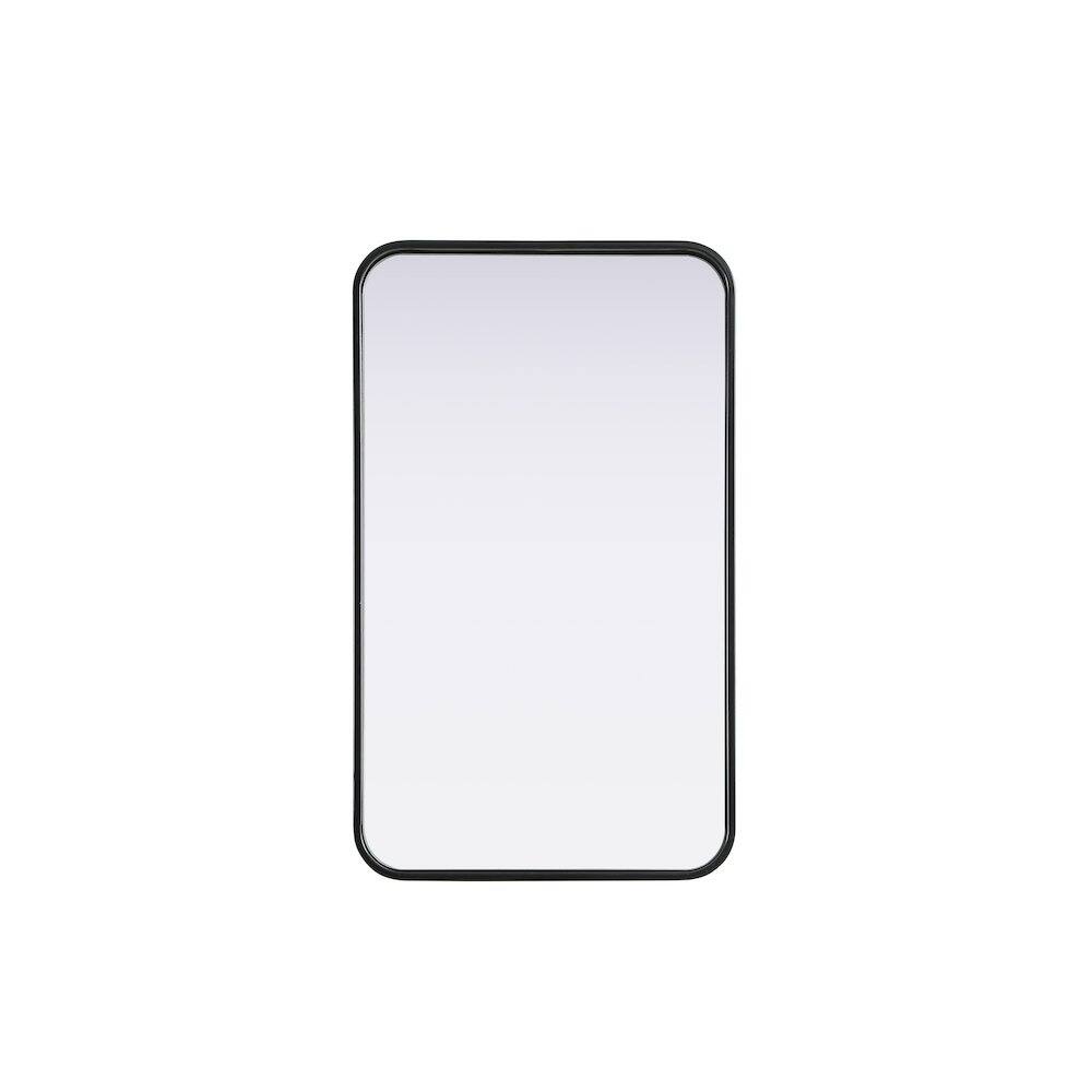 Alt View 8. Elegant Decor - Contour Metal Rectangle Mirror 18x30 in Black - Black.