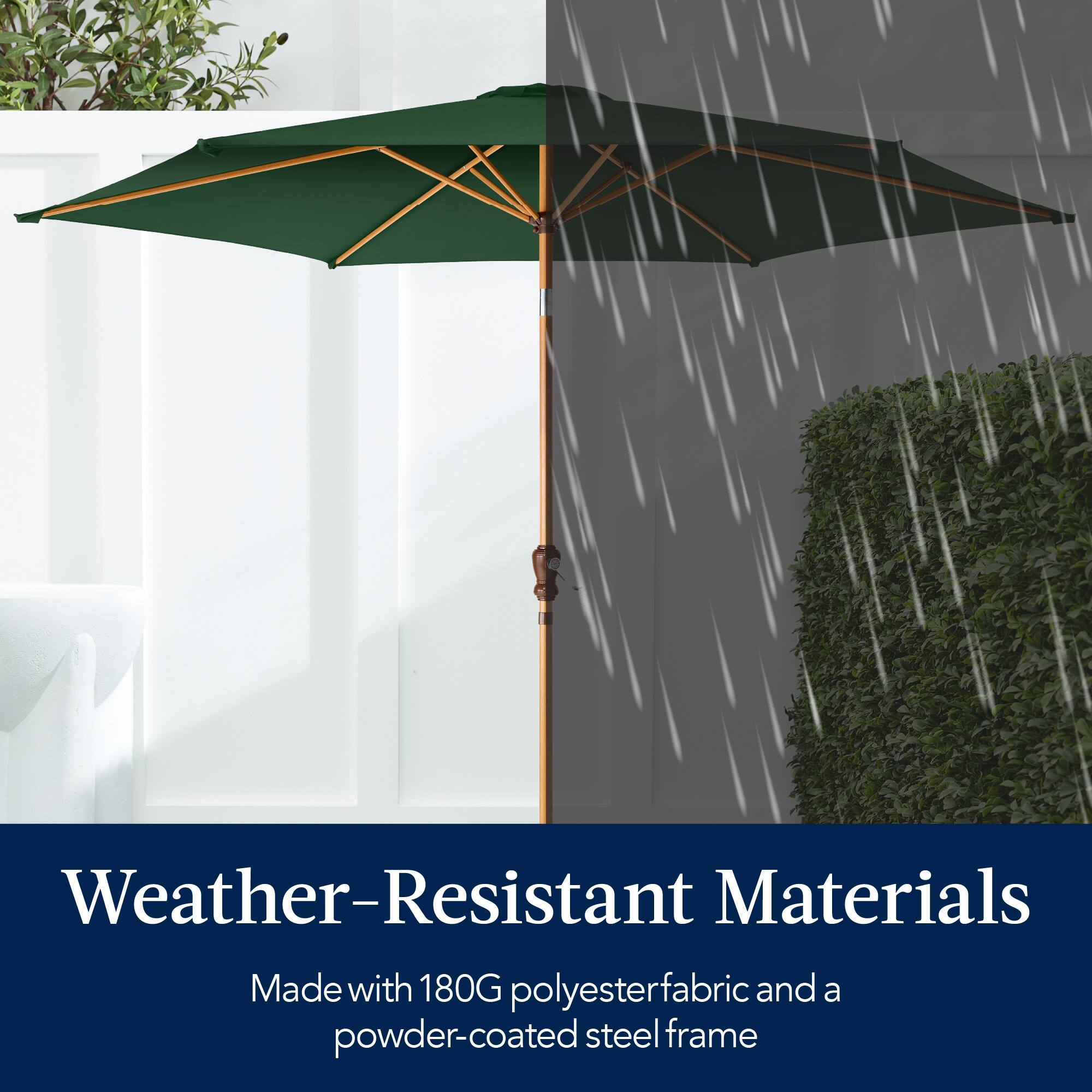 Weather-Resistant Materials
Made with 180G polyester fabric and a powder-coated steel frame