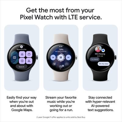 Google Pixel Watch 4 (41mm) LTE Matte Black Case Obsidian Band Google Pixel Watch 4 (41mm) LTE Matte Black Case Obsidian Band