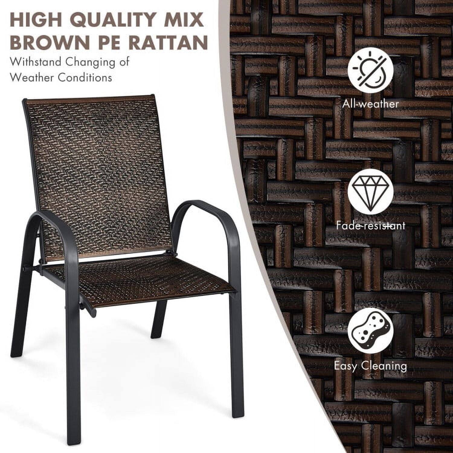 HIGH QUALITY MIX BROWN PE RATTAN  
Withstand Changing of Weather Conditions  

- All-weather  
- Fade-resistant  
- Easy Cleaning