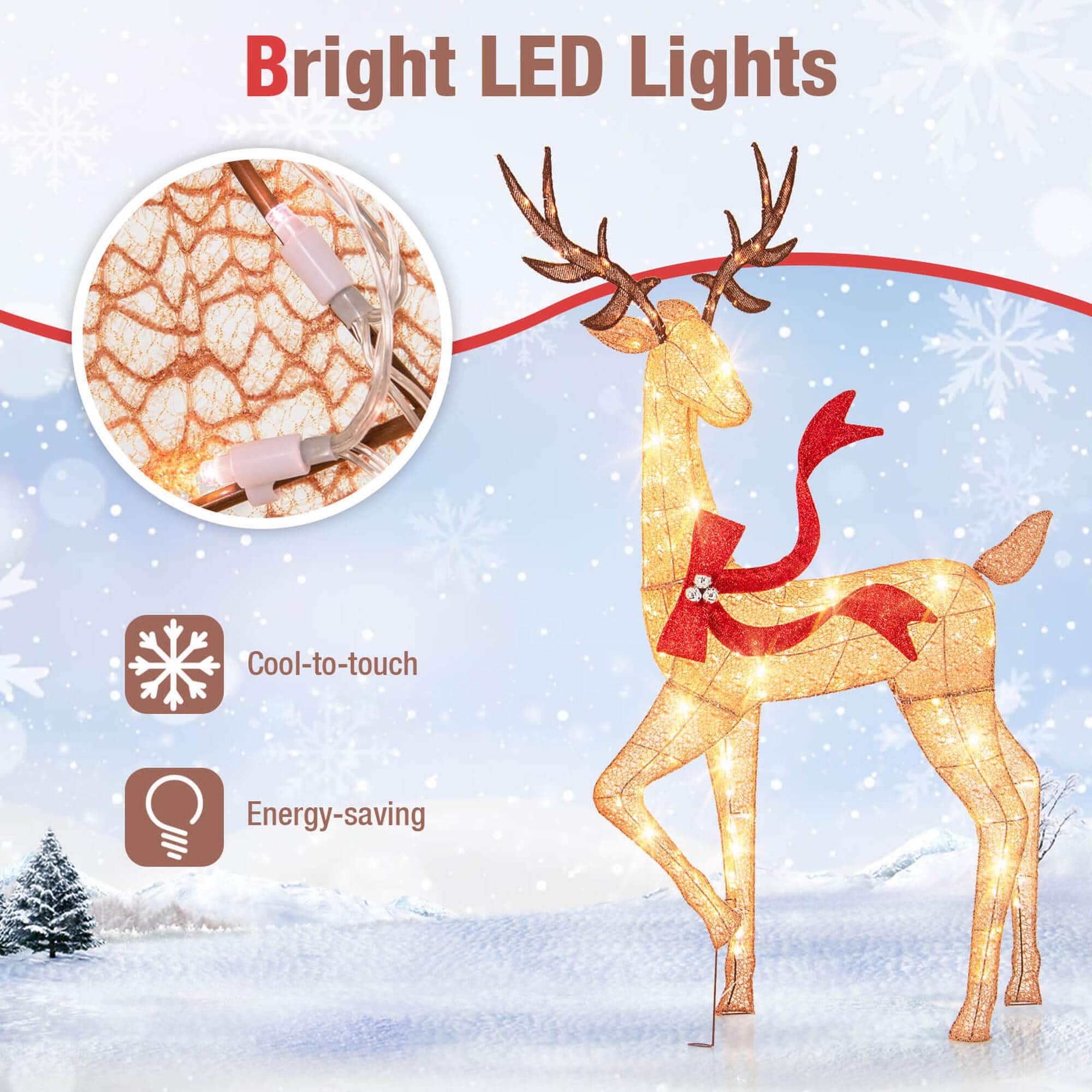 Bright LED Lights
Cool-to-touch
Energy-saving