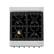 Alt View 3. ZLINE - 24 in. Wide 4 Burner ZLINE Legacy Dual Fuel Range in Satin Stainless Steel (RAS-SN-BR-24) - Satin Stainless Steel.