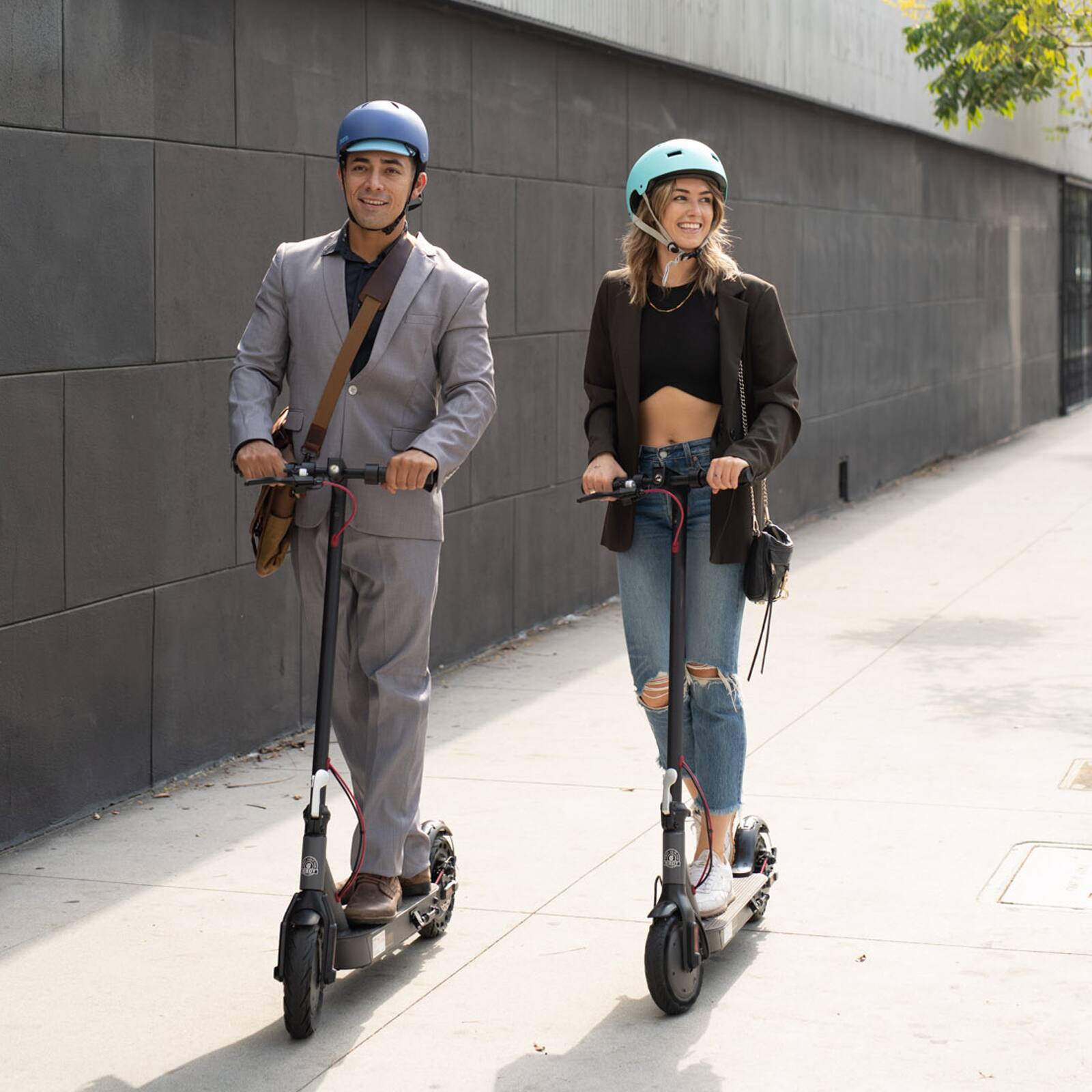Alt View 6. HiBoy - Hiboy S3 Electric Scooter with 8.5" Pneumatic & Solid Tires – 17-Mile Max Range, 19 MPH, 350W Motor, Foldable for Adults - Black.