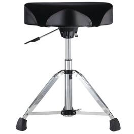 Gibraltar Hardware - Hydraulic Drum Throne with Oversized Saddle Seat and Pneumatic Height Adjustment, Double-Braced Tripod, Super Foot Base