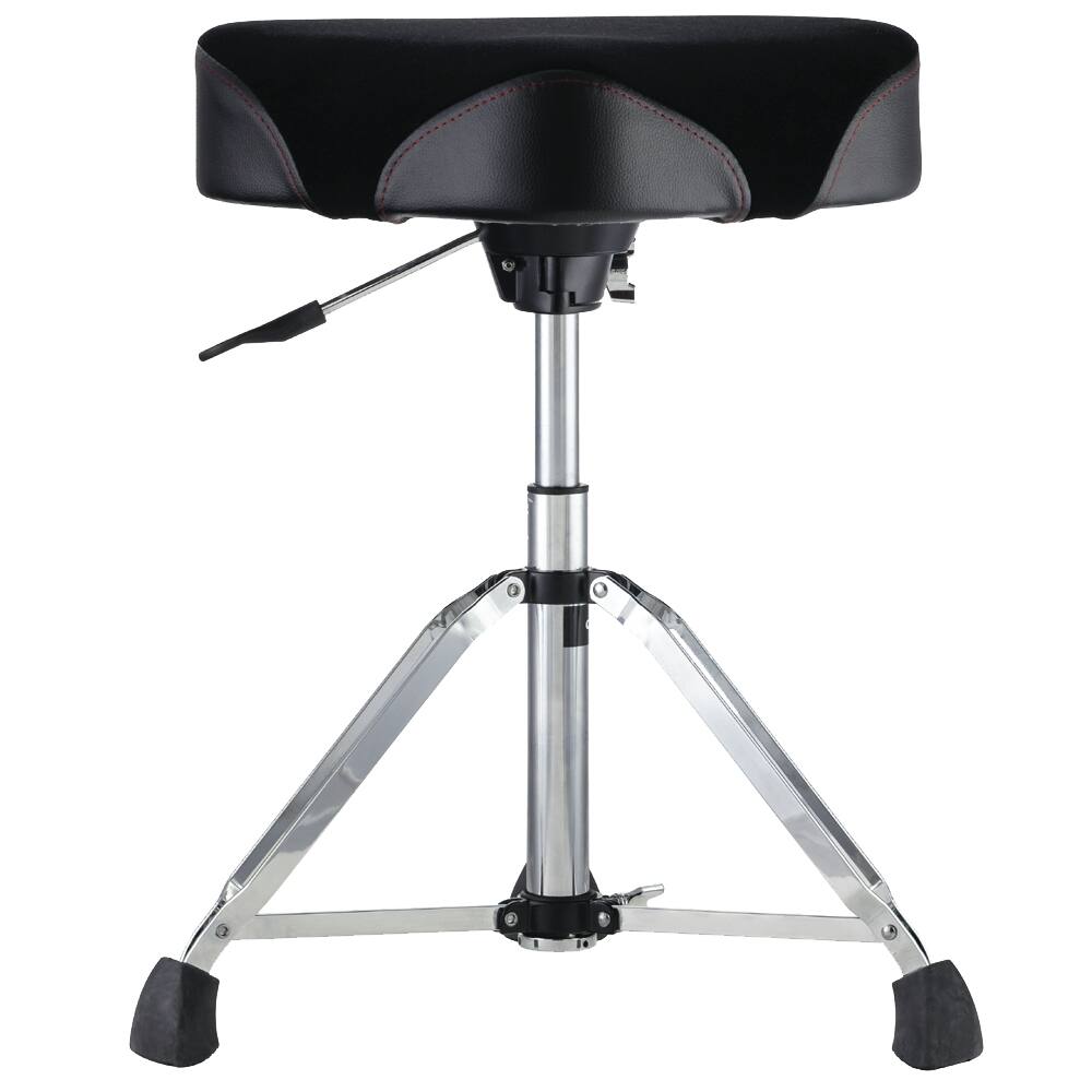 Front. Gibraltar Hardware - Hydraulic Drum Throne with Oversized Saddle Seat and Pneumatic Height Adjustment, Double-Braced Tripod, Super Foot Base.