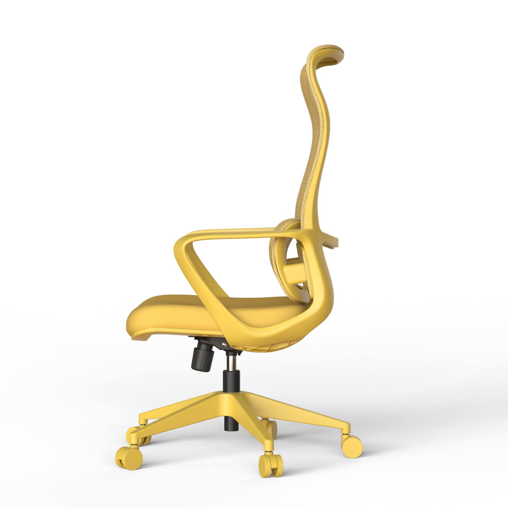Left. Boyel Living - High-Back Ergonomic Mesh Executive Office Chair with Lumbar Support - Yellow.