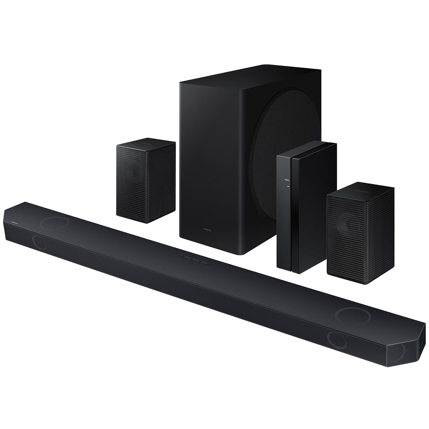 Samsung - Refurbished Excellent - 9.1.2-Channel Dolby Atmos Soundbar System HW-Q910D - Black