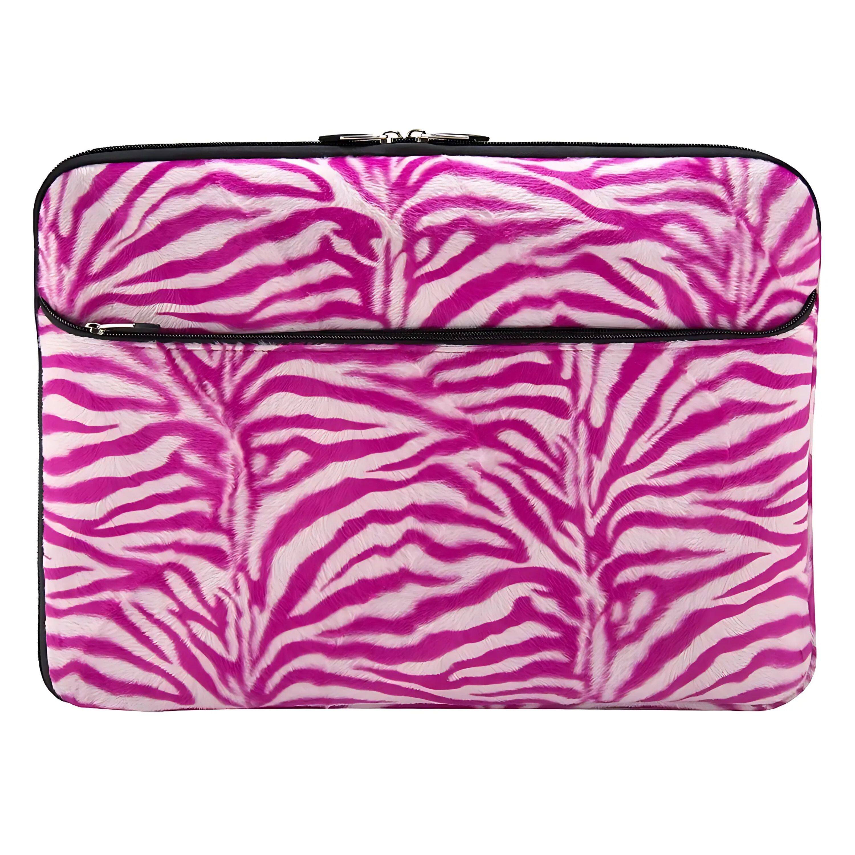 Front. Kitcheniva - Printed Laptop Sleeve Case Zip Bag For 16" Laptop - Pink.