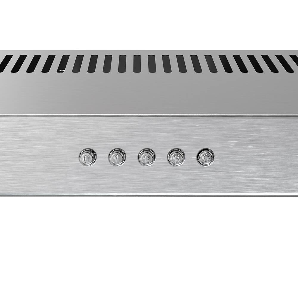 Alt View 7. Streamline - 30 in. Carmine Ducted Undermount 80 CFM Range Hood, Mesh Filters, Push Button Control, LED Light - Brushed Stainless Steel.