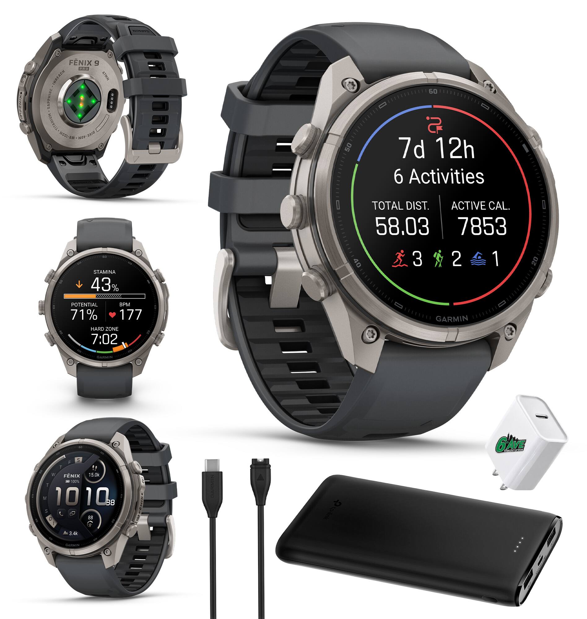 FENIX 9  
ANNEACH FINN GAPPRING TITANIUM  
0121 NOT  
50  
60 2 7d 12h 6 Activities  
STAMINA 43%  
TOTAL DIST. ACTIVE CAL. 58.03 7853 40 3 2 1  
20  
POTENTIAL BPM 71% 177 HARD ZONE 7:02  
GARMIN  
GARMIN  
S  
6%  
R FNIX 15.0k H 100% 1 1010 88 S  
3.4k  
SODION