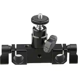 CAMVATE - 15mm Rod Clamp Railblock with 1/4 Hot Shoe Mount Mini Ball Head