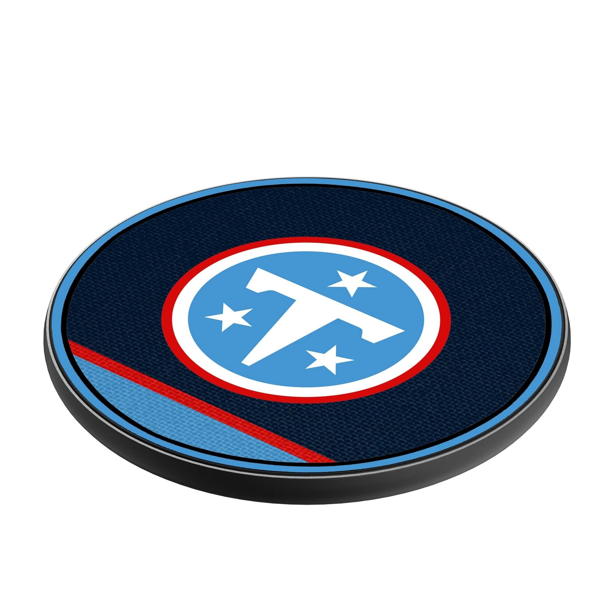 Alt View 1. Keyscaper - Tennessee Titans 15 Watt Wireless Induction Charger - Multicolor.
