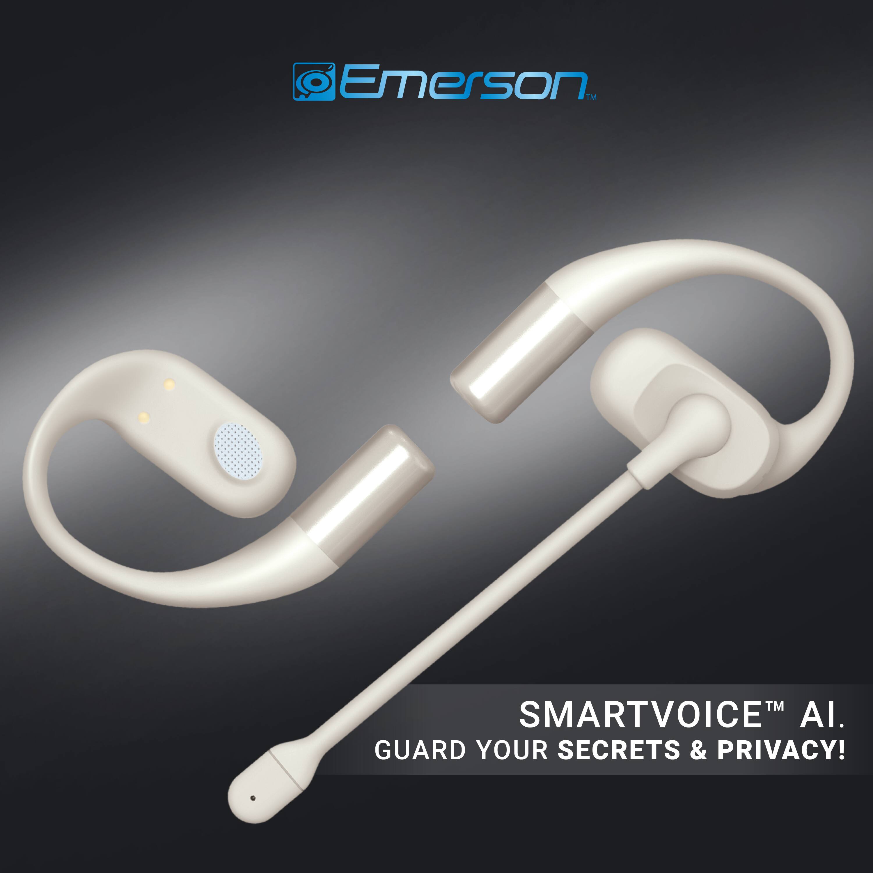 Emerson  
SMARTVOICE™ AI.  
GUARD YOUR SECRETS & PRIVACY!