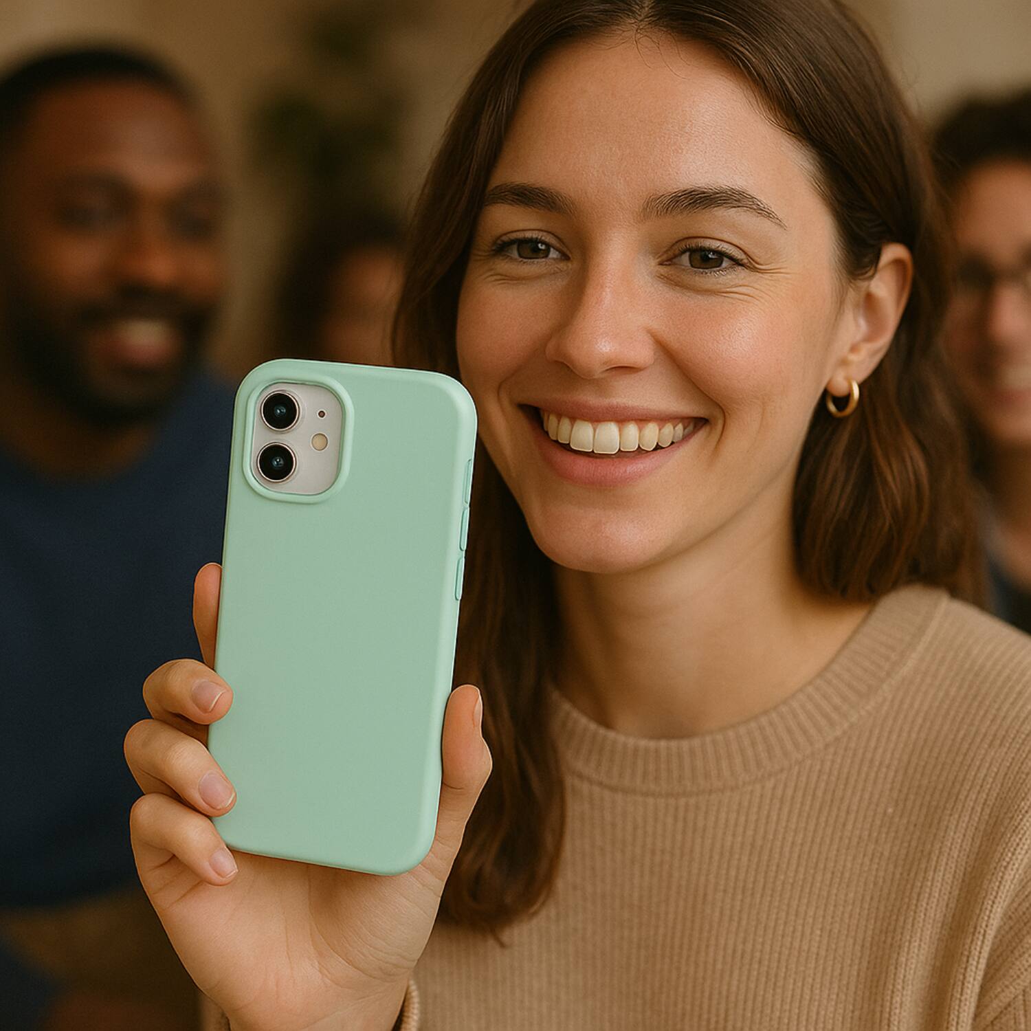 Alt View 2. SaharaCase - Apple iPhone 17 Silicone Case | Compatible with Magsafe | Smooth Finish | Venture Series - Oasis Green.