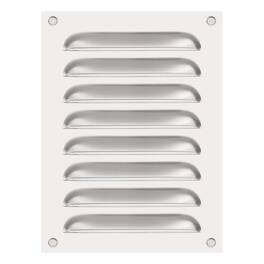 Unique Bargains - 8"x6" Stainless Steel Vent Cover, Screen Air Grille Ventilation Cover HVAC Louvered Grill Built-in Mesh for Home - Silver