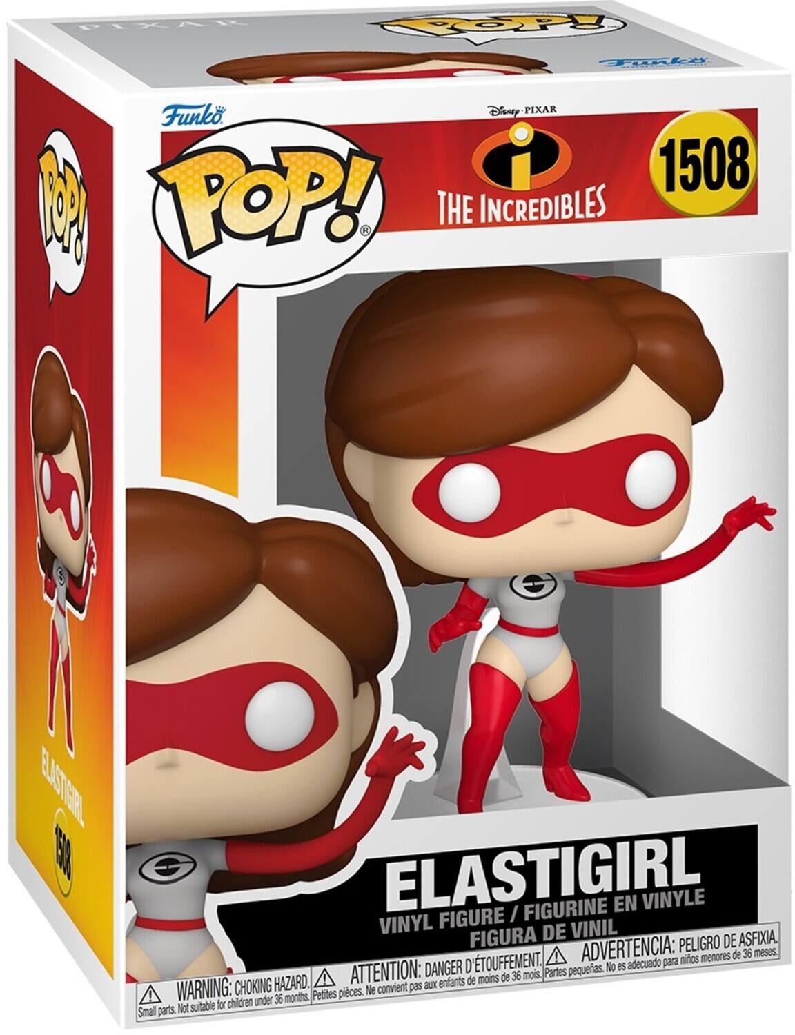CLXAR TOPpy Tuake Disney PIXAR Funko. i 1508 P POP! THE INCREDIBLES EAAKT E B0 ELASTIGIRL I FIGURINE EN VINYLE VINYL FIGURE VINIL FIGURA DE ASFIXIA, ADVERTENCIA: PELIGRO DE ASFIXIA. ATTENTION: DANGER D'ÉTOUFFEMENT. Parties pequeñas. No es adecuado para niños menores de 36 meses. WARNING: CHOKING HAZARD. Petites pièces. Ne convient pas aux enfants de moins de 36 mois. Small parts. Not suitable for children under 36 months.