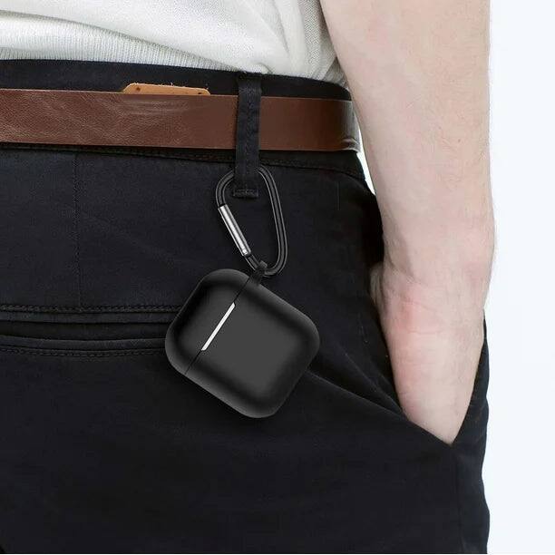 Alt View 5. Entronix - Entronix Soft-Touch Liquid Silicone Case for AirPods 1st and 2nd Generation - Red.