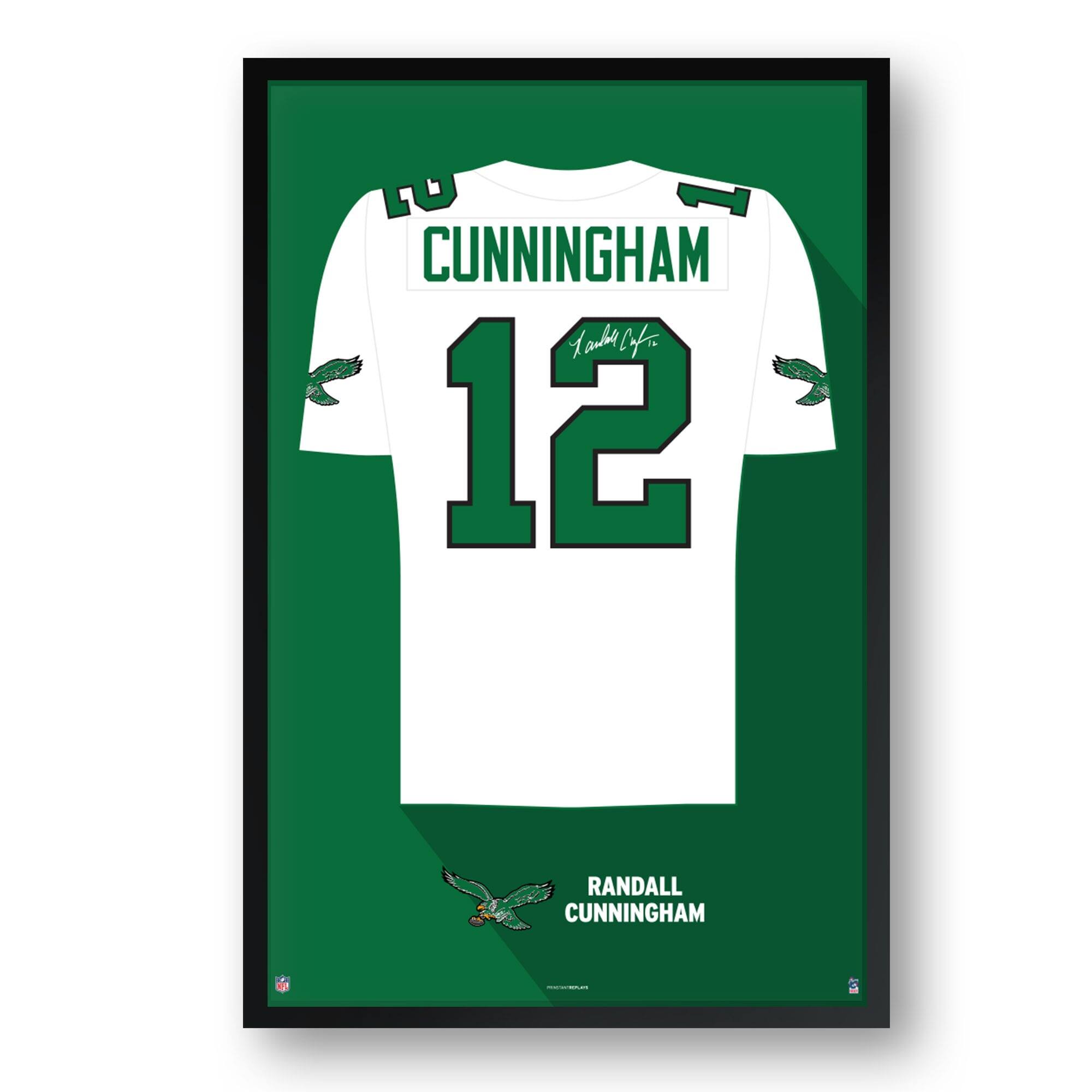 Randall Cunningham Philadelphia Eagles Framed 27" x 39" Retired Jersey Art Print
