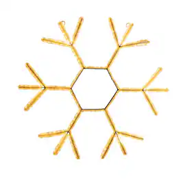 Celebrations - LED Crystal Snowflake 23 in. Hanging Decor - Warm White