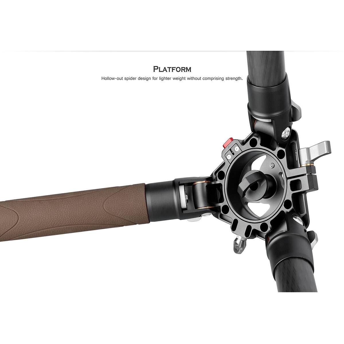 PLATFORM  
Hollow-out spider design for lighter weight without compromising strength.