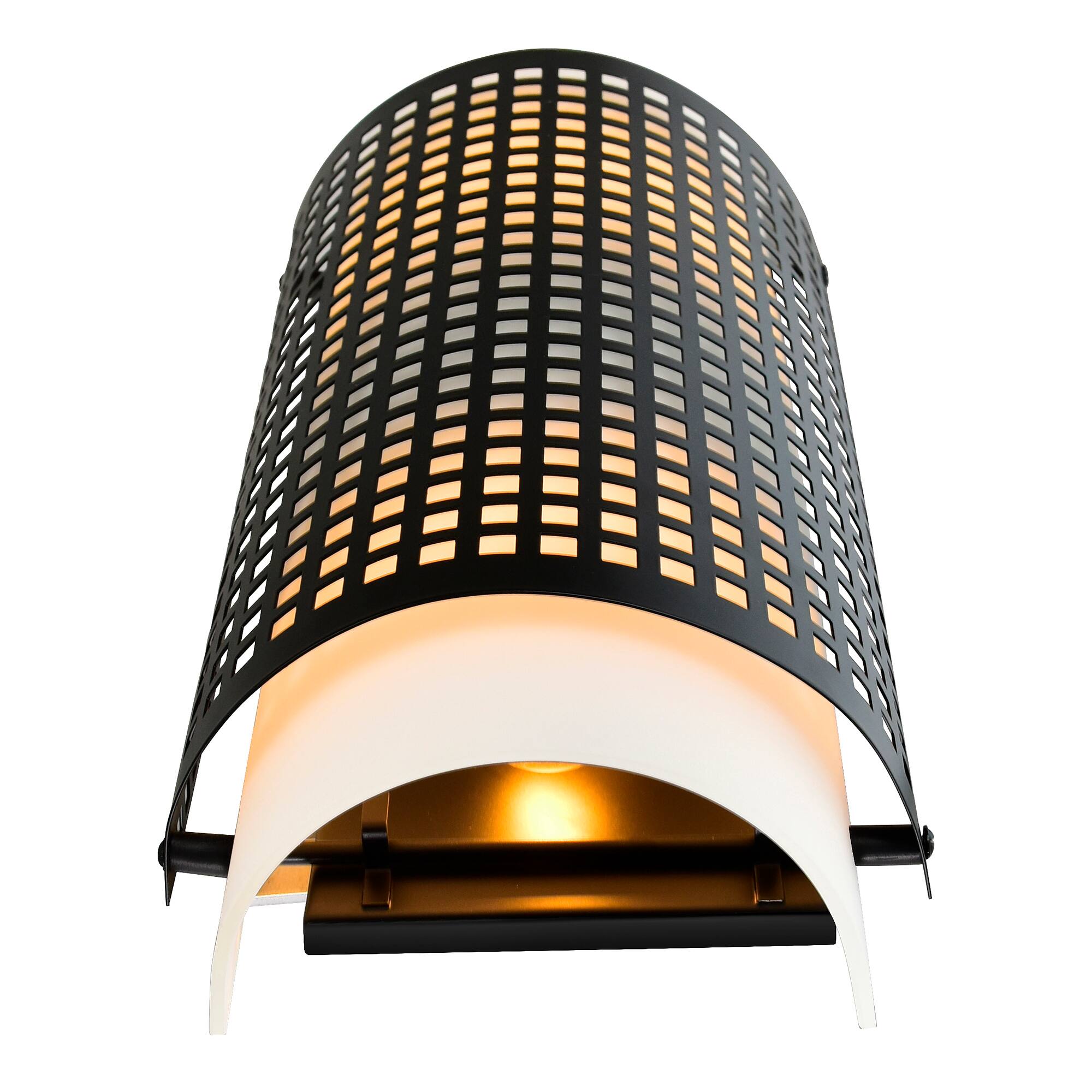 Back. CWI Lighting - Checkered 2 Light Wall Sconce With Black Finish - Black.