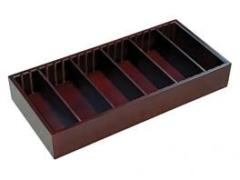 Prestige - Adjustable Cigar Tray (Dark Mahogany) - Dark Mahogany Finish