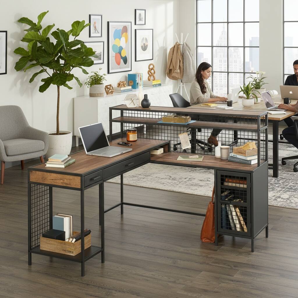 ID　204815　デスク Costway Corner Computer Desk Triangle Writing Workstation w