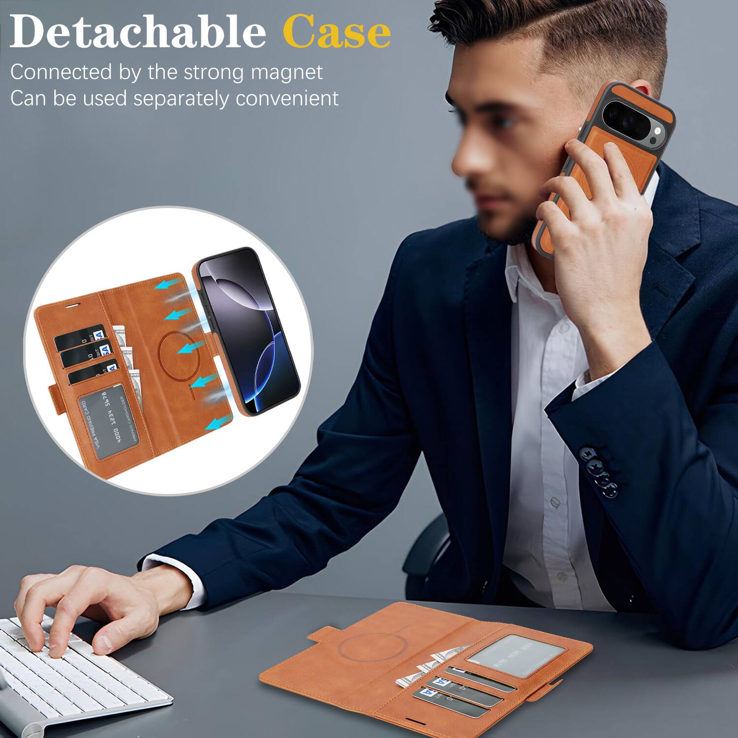 Detachable Case  
Connected by the strong magnet  
Can be used separately convenient  

CARD 5678 PREFAID REST VISA BOOK  
7534 8.095