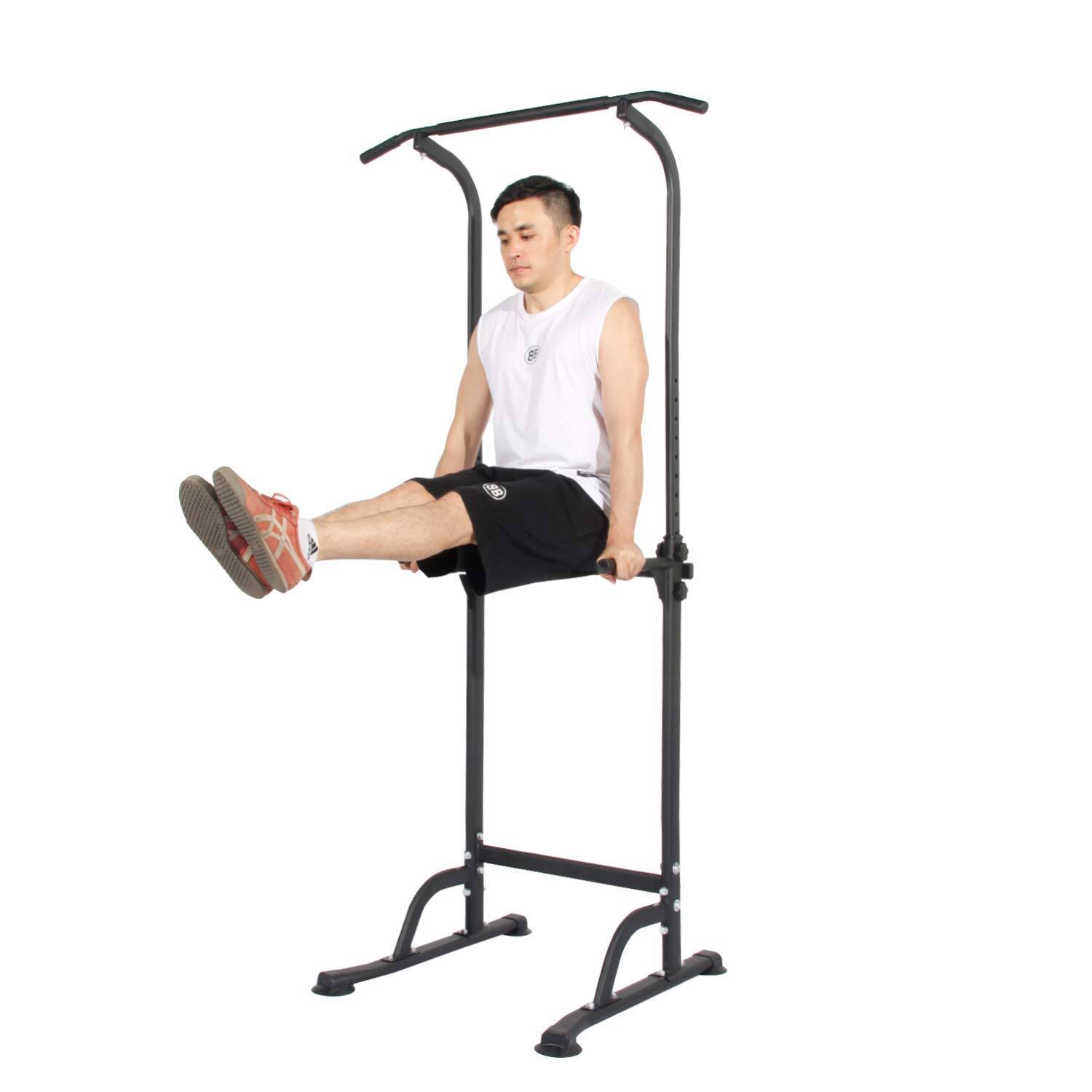 Alt View 8. ThinkLink Electronic - Power Tower Pull Up Bar Station Free Standing Rack Dip For Home Gym Height Adjustable Strength Fitness Workout - Black.