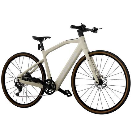 Front. Vanpowers - UrbanCross Pro Lightweight 350W Hub-Motor Gravel E-Bike-L Size - Sand Yellow.