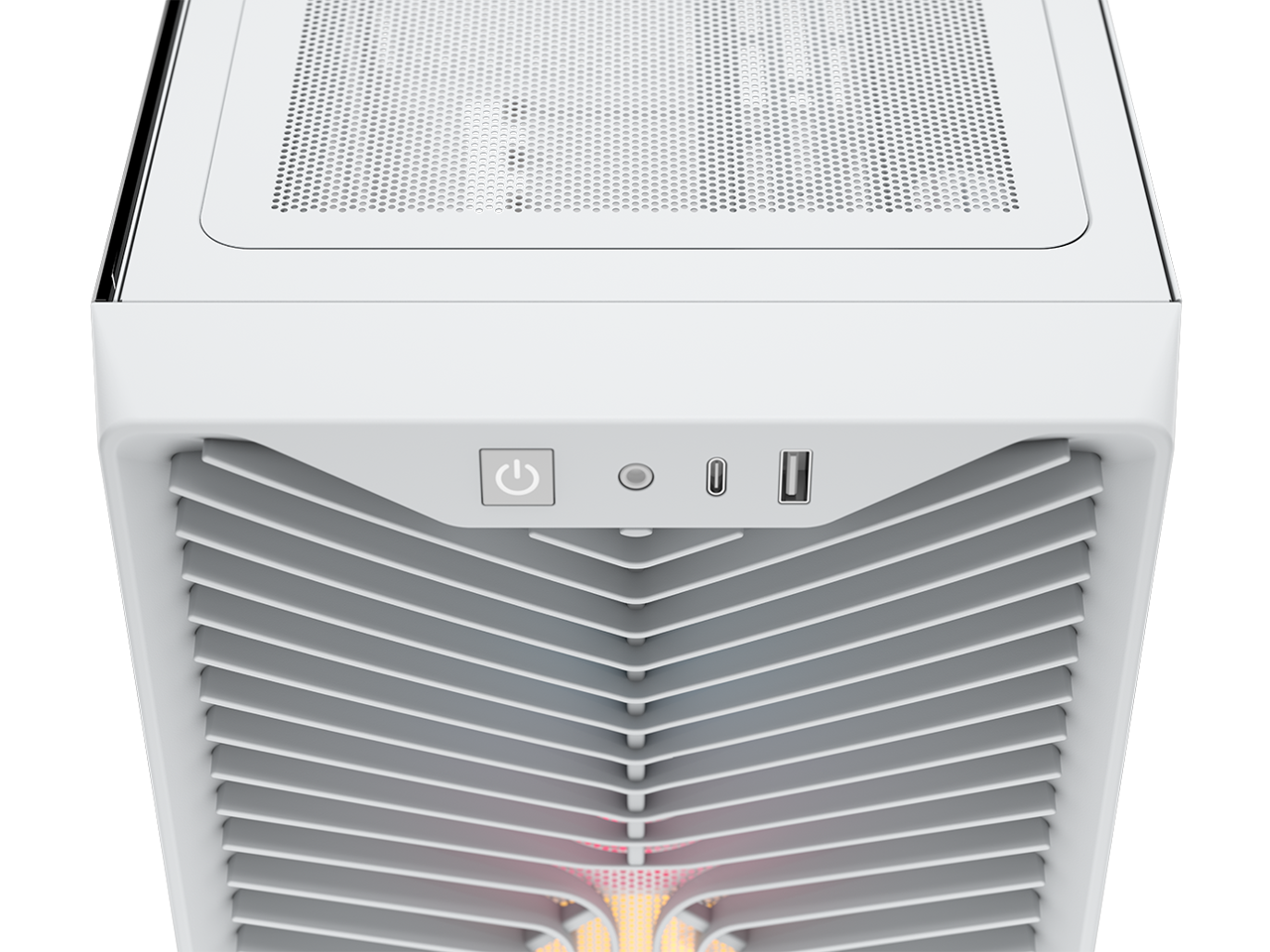 Alt View 9. CORSAIR - CORSAIR 3200D RS ARGB Mid-Tower Chassis, 3x RS120 ARGB Fans, DIY Features, White - White.
