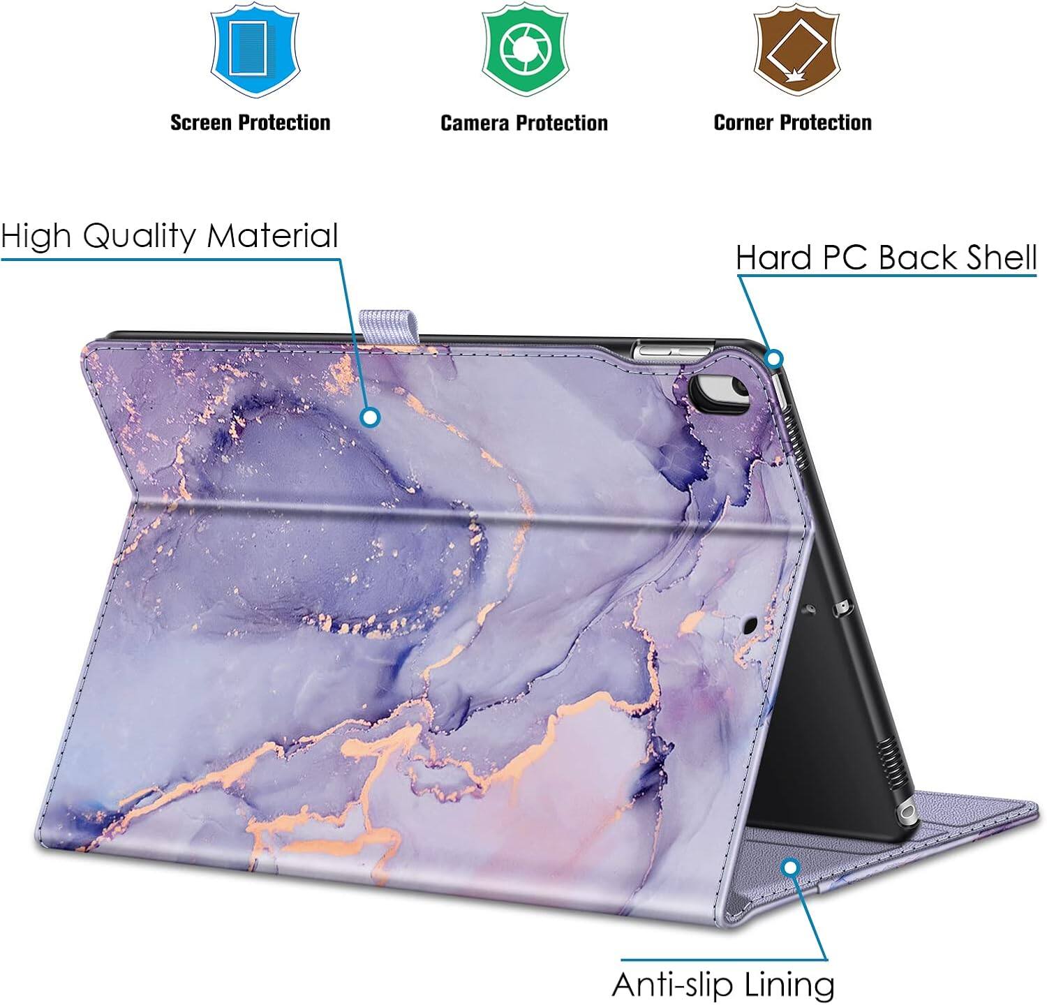 Screen Protection  
Camera Protection  
Corner Protection  
High Quality Material  
Hard PC Back Shell  
Anti-slip Lining