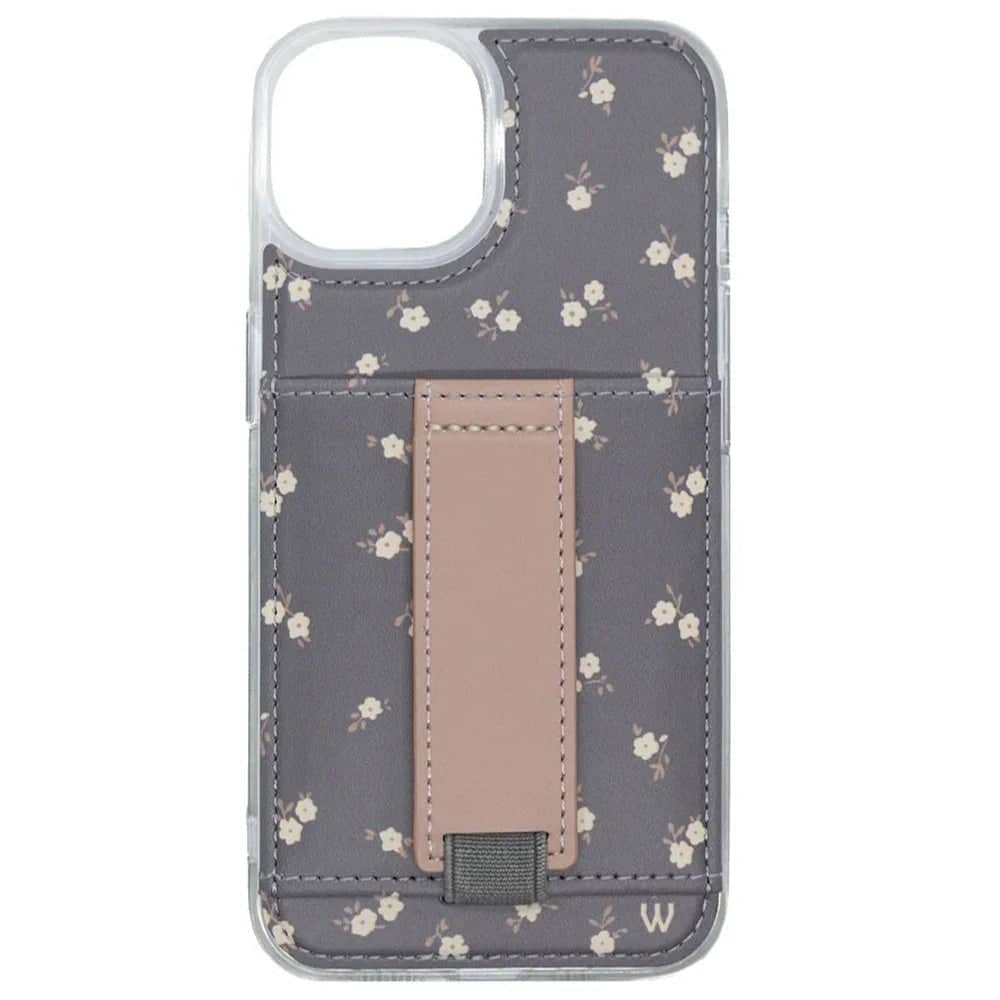 Walli Cases- iPhone 12 Pro Max Phone Case with Wallet and Finger Strap- Full Bloom