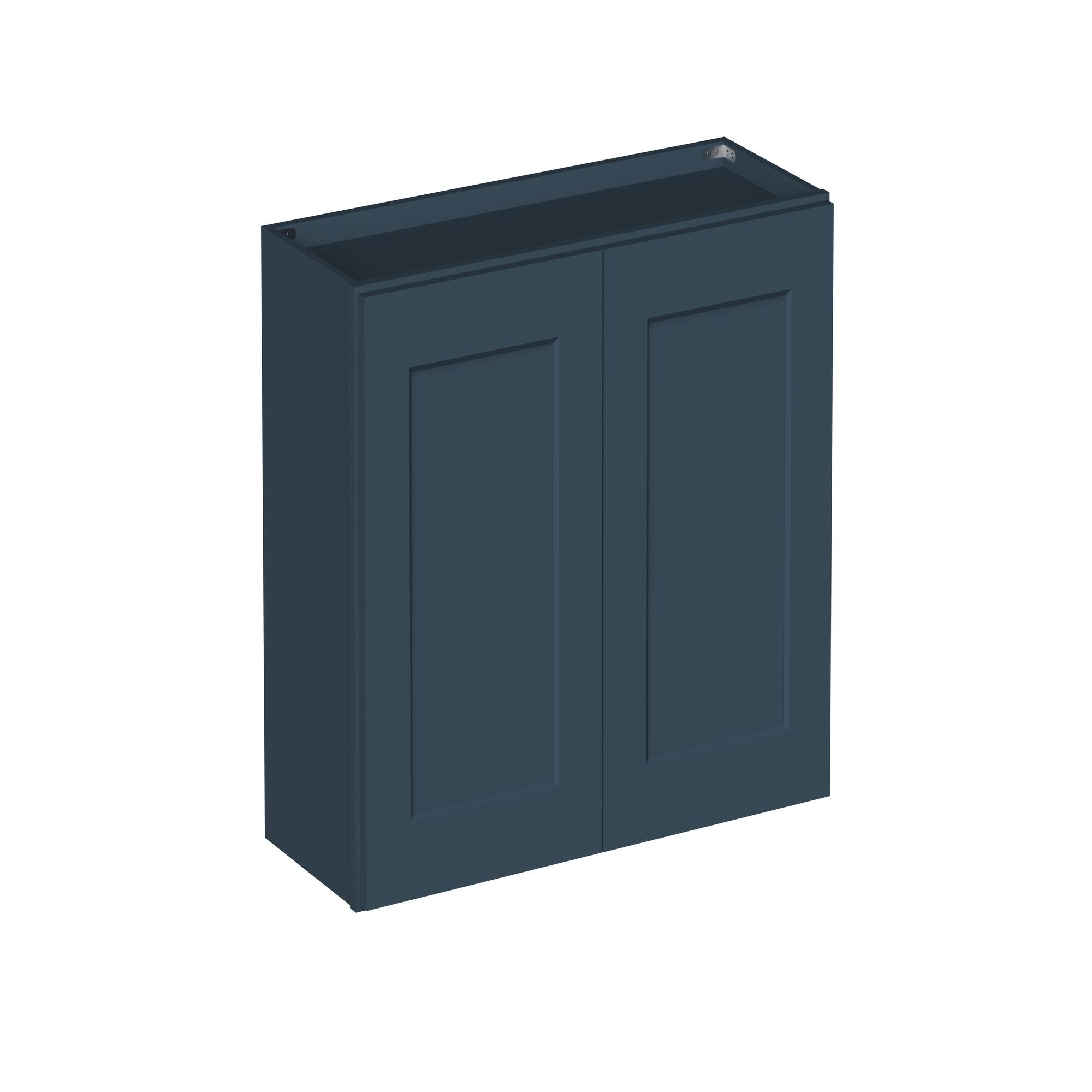Angle. Boyel Living - 33-in W x 24-in H x 12-in D Shaker RTA Kitchen Wall Cabinet with Soft-Close - Charcoal Blue.