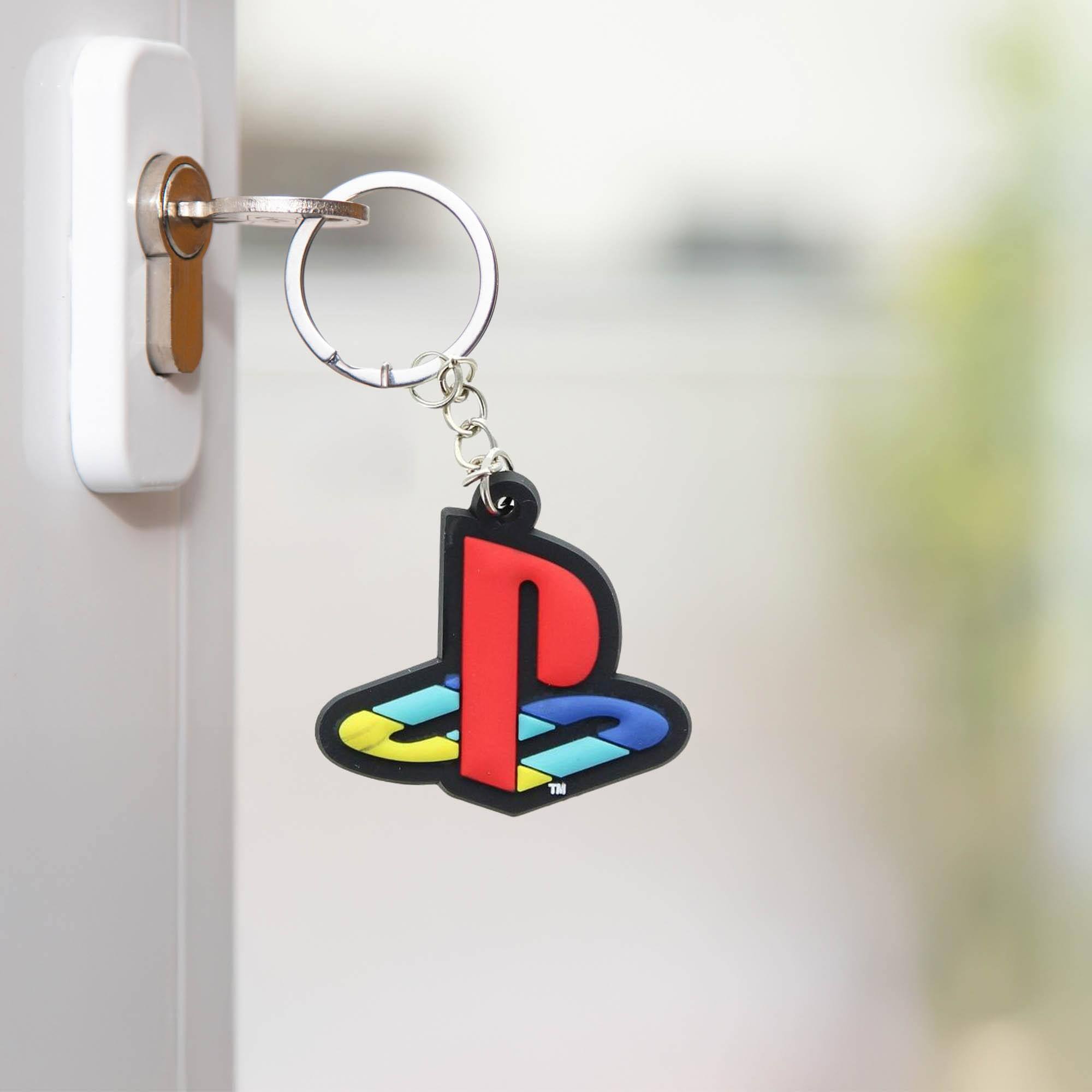 Alt View 10. Sony - PlayStation Logo PVC Rubber Keyring - Multi-Color.