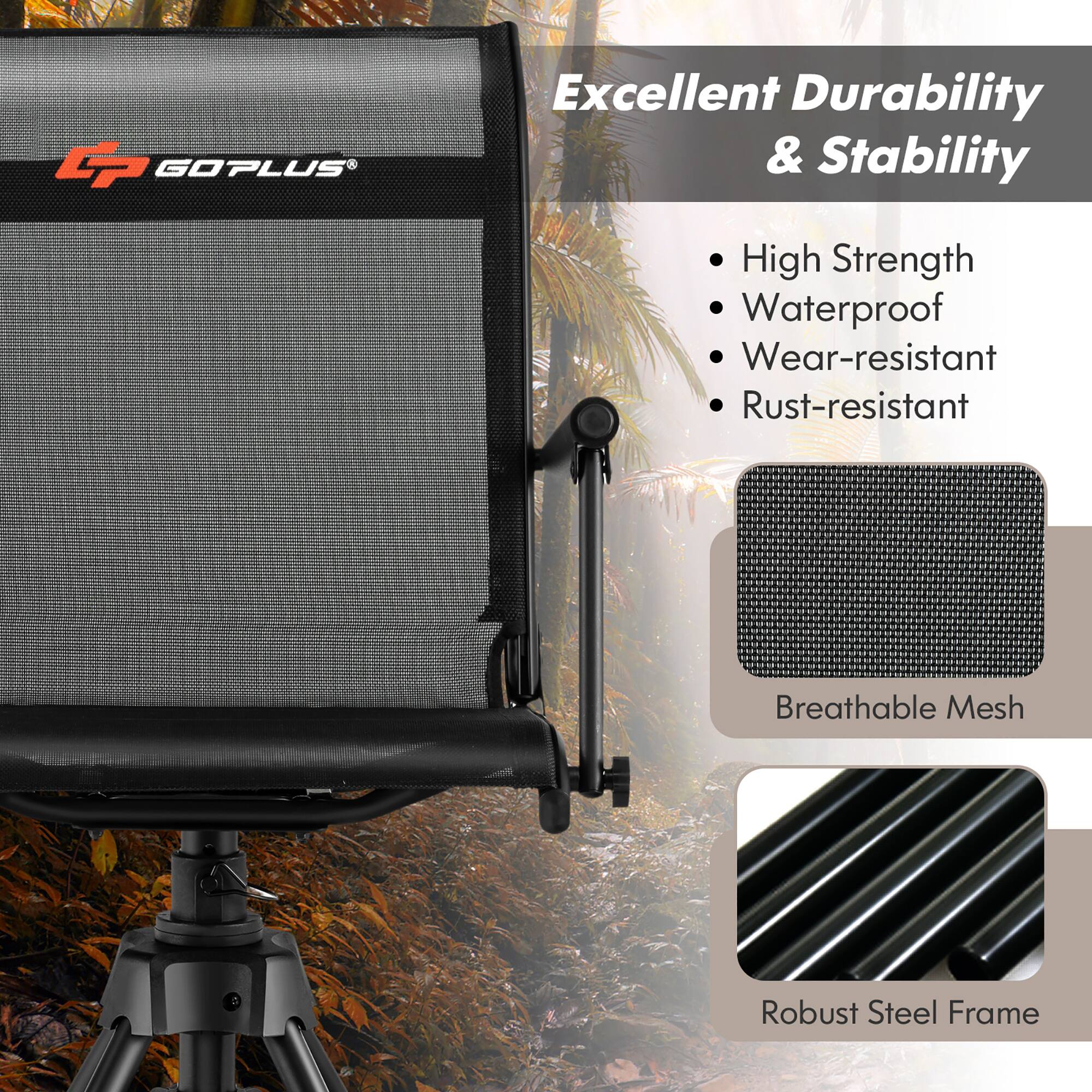 Goplus Excellent Durability & Stability  
- High Strength  
- Waterproof  
- Wear-resistant  
- Rust-resistant  
- Breathable Mesh  
- Robust Steel Frame