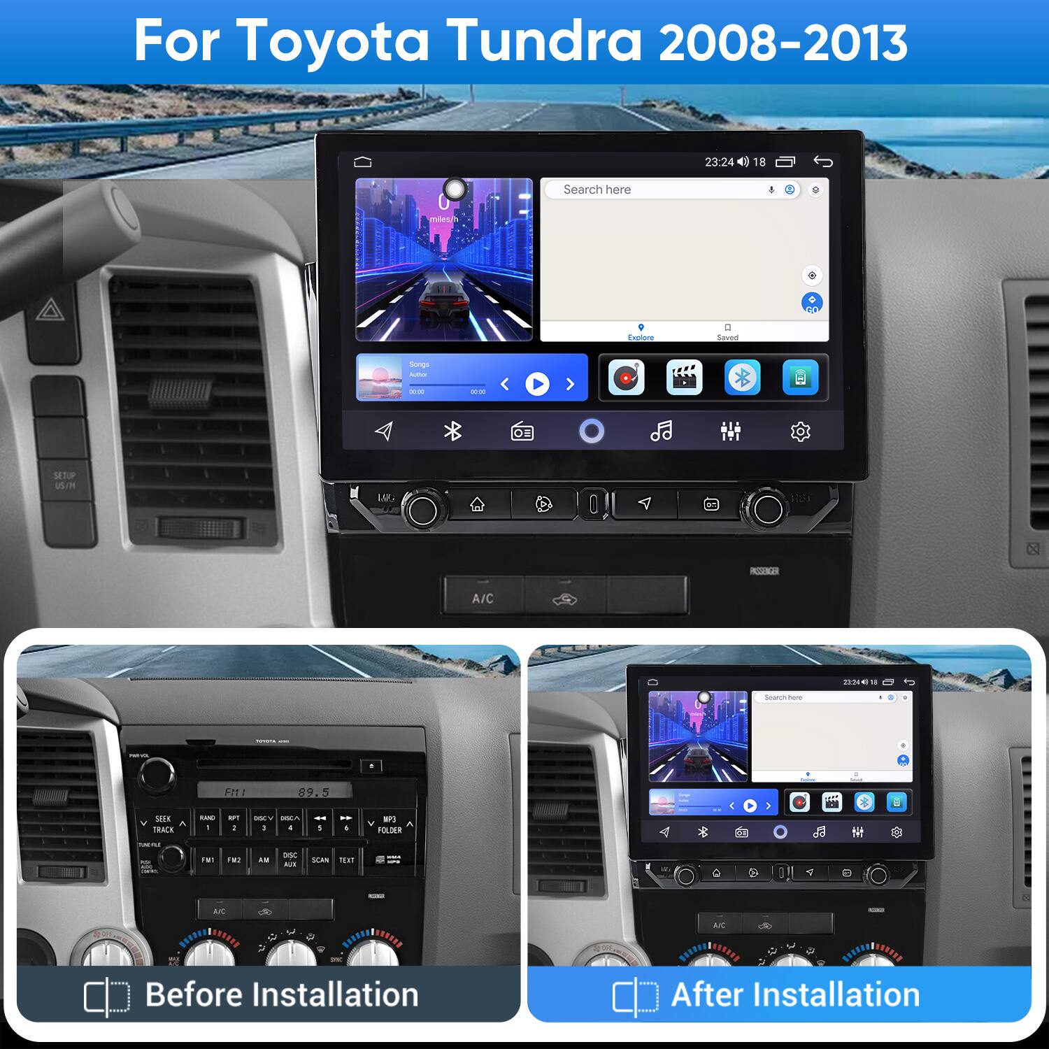 For Toyota Tundra 2008-2013

Before Installation

After Installation