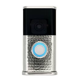 Michael Healy - Hammered Video Doorbell Cover (Ring 3, 3 Plus, 4, Battery Plus and Battery Pro) - Polished Nickel Silver