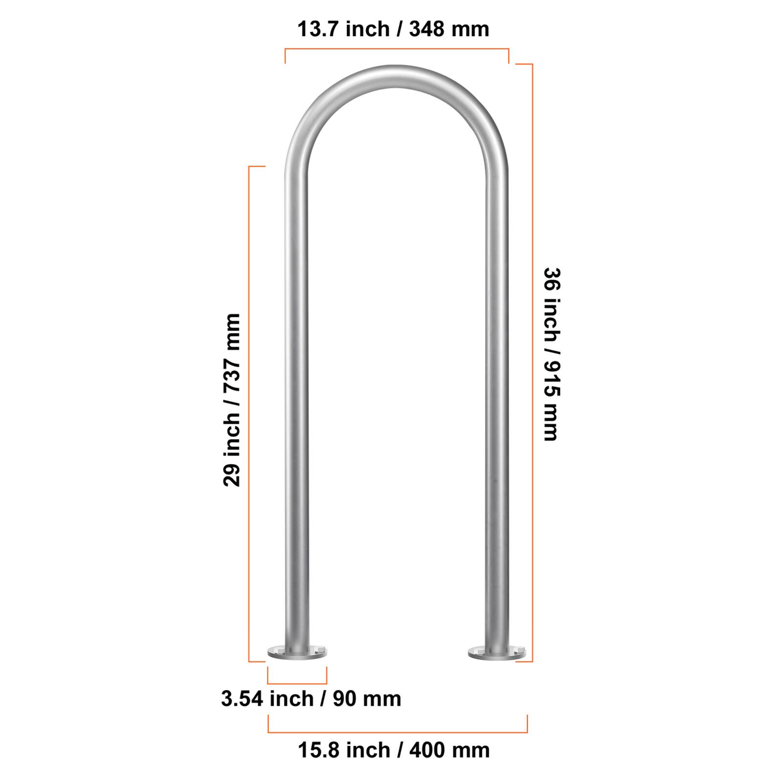 13.7 inch / 348 mm  
29 inch / 737 mm  
36 inch / 915 mm  
3.54 inch / 90 mm  
15.8 inch / 400 mm