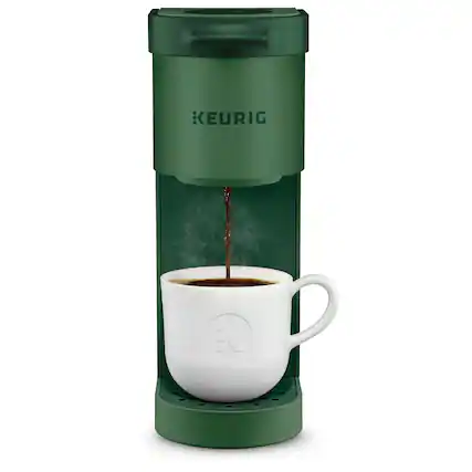 Front. Keurig - K-Mini Single Serve K-Cup Pod Coffee Maker - Evergreen.