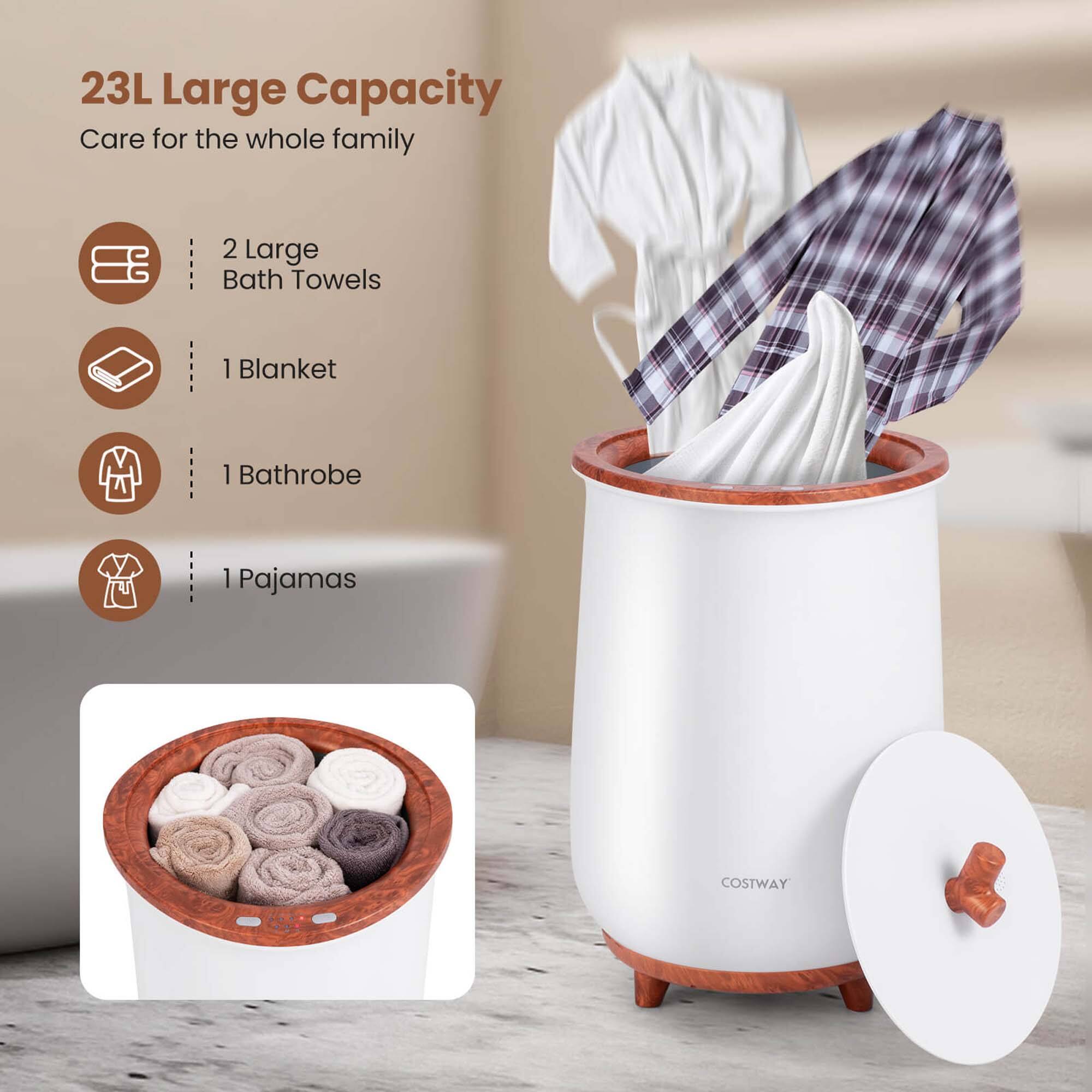 23L Large Capacity  
Care for the whole family  

- 2 Large Bath Towels  
- 1 Blanket  
- 1 Bathrobe  
- 1 Pajamas  

COSTWAY