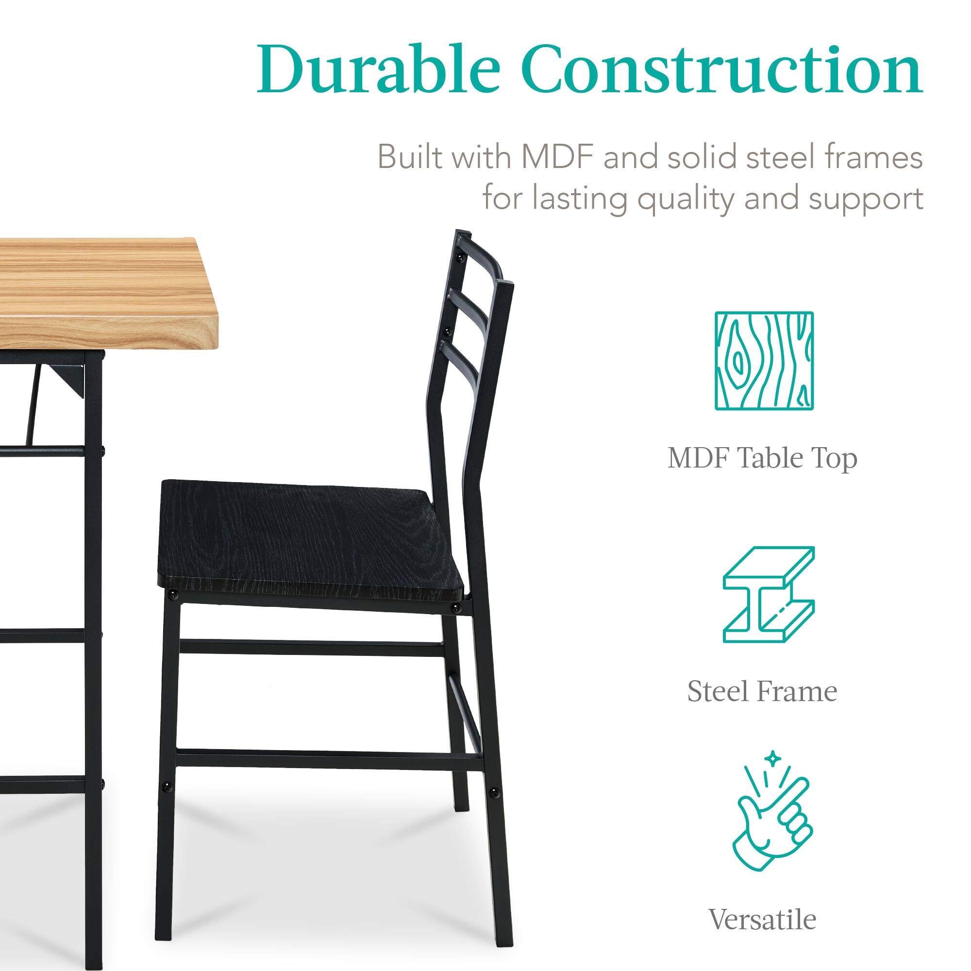 Durable Construction

Built with MDF and solid steel frames for lasting quality and support

- MDF Table Top
- Steel Frame
- Versatile