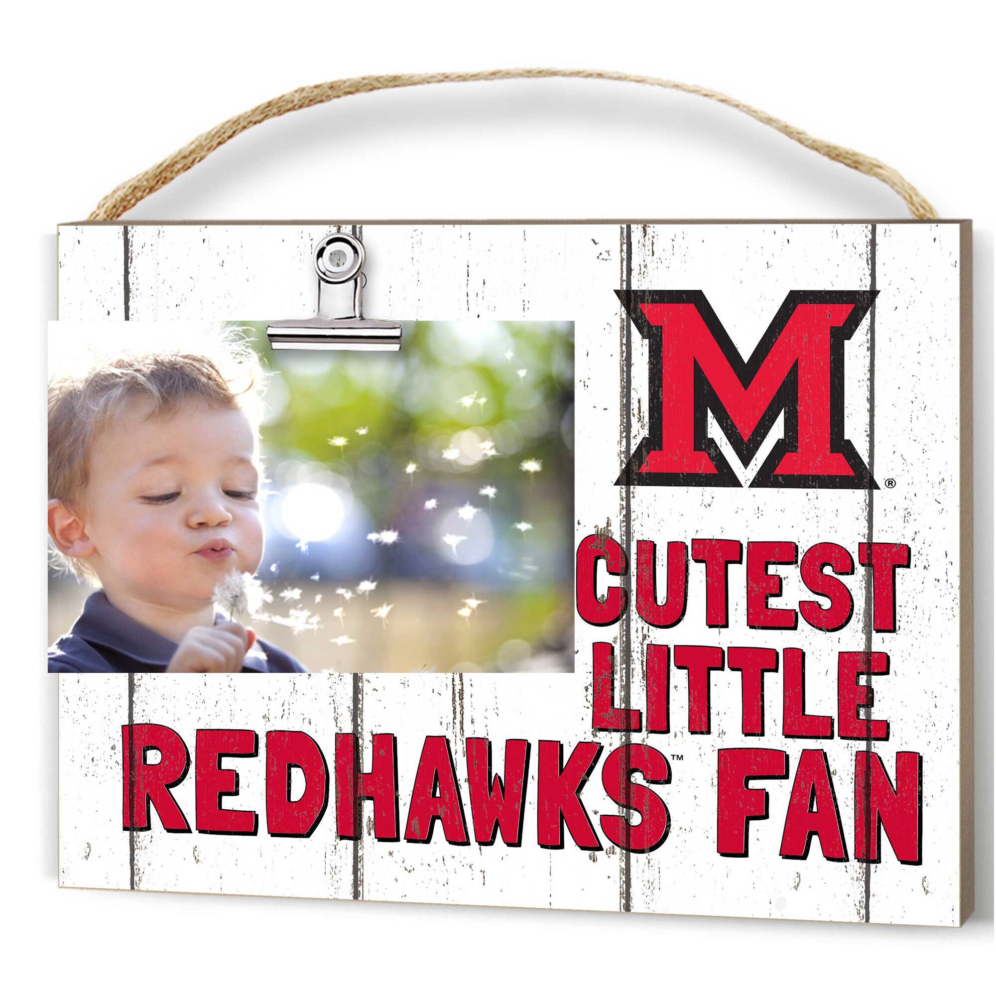 Jardine - Miami University RedHawks 8'' x 10'' Cutest Little Weathered Logo Clip Photo Frame - White