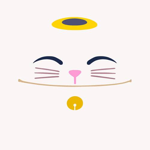Back. Otamatone - Japanese Electronic Musical Toy Portable Music Synthesizer Educational Fun Gift for Children, Teens, and Adults - Lucky Cat.