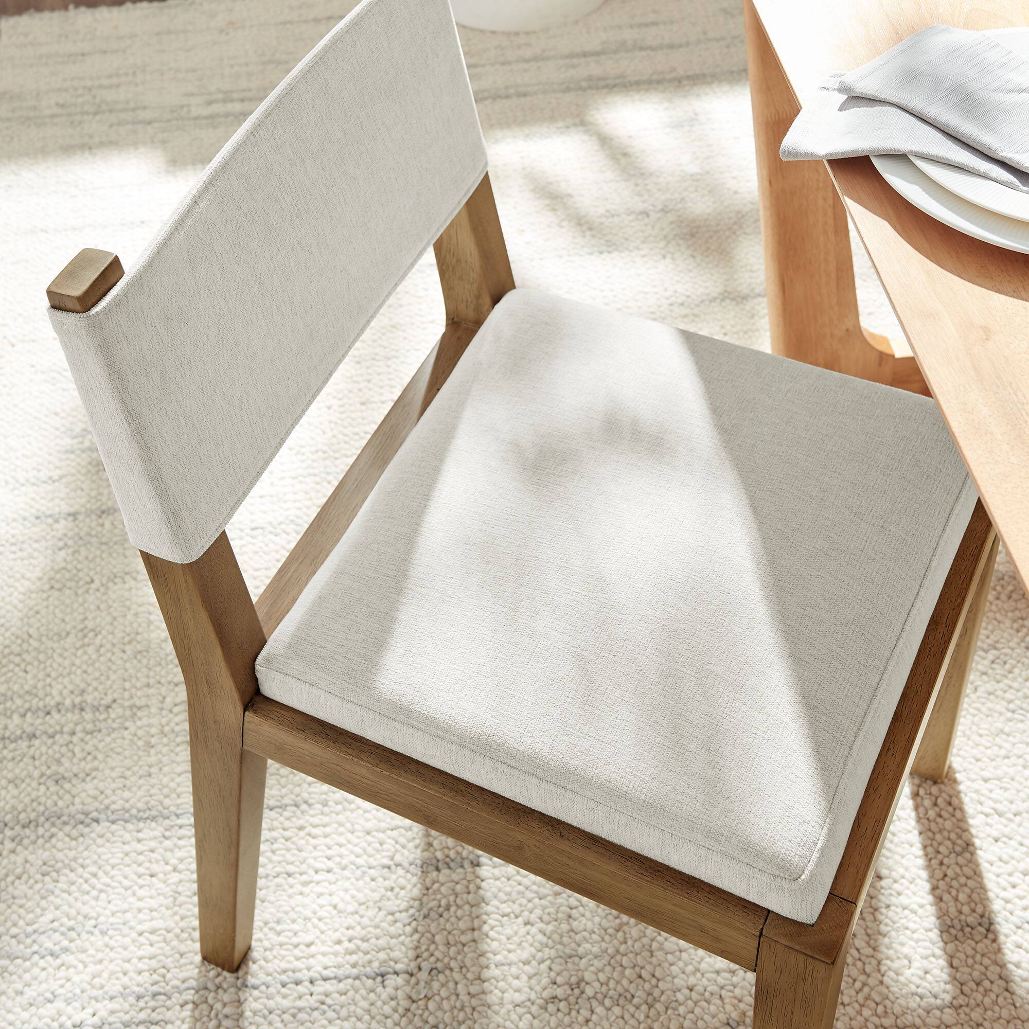 Alt View 1. Modway - Calder Fabric Upholstered Wood Armless Dining Chair by Modway - Ivory.