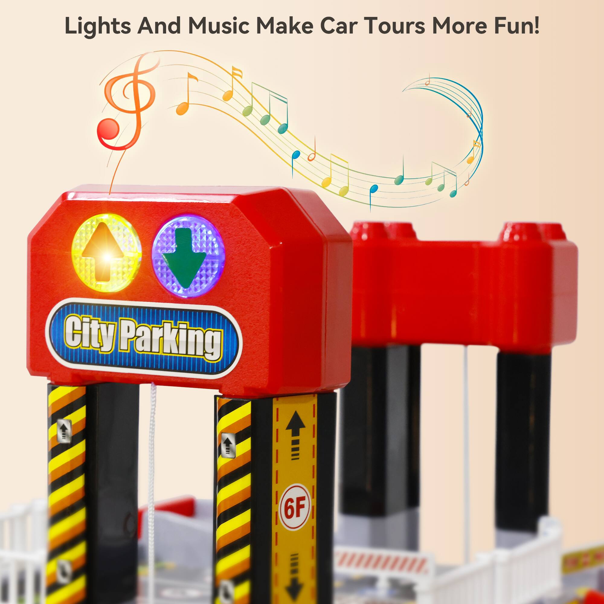 Lights And Music Make Car Tours More Fun!  
City Parking  
6F